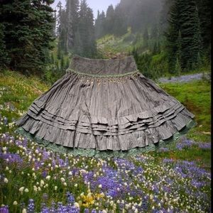 Green Layered Skirt